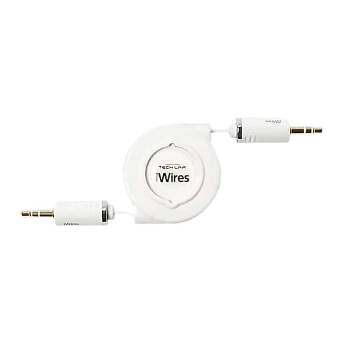 Techlink 1.1M Retractable 3.5mm TRS Stereo Cable